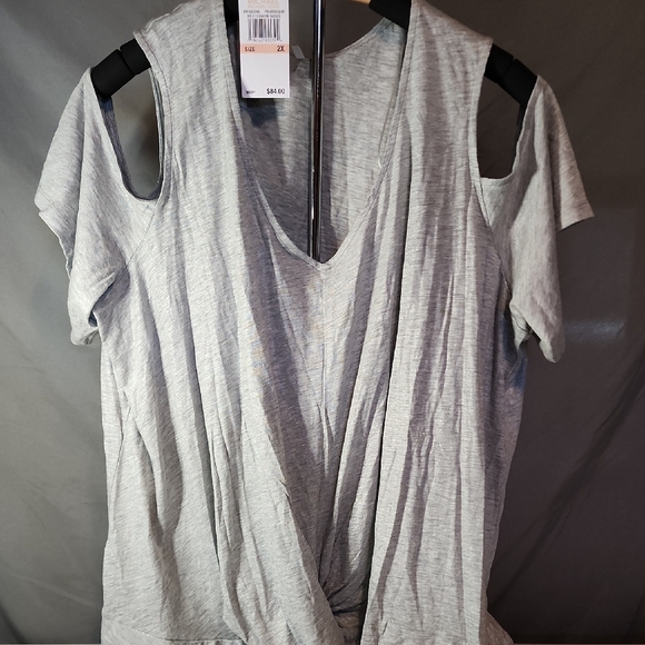Michael Kors Tops - Michael Kors NWT Gray Relaxed Cut Out Short Sleeve Tee